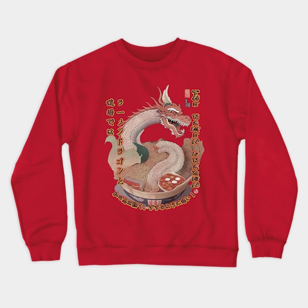 Martial Arts Ramen Noodles Fusion Dragon Master Crewneck Sweatshirt by 8 Fists of Tees